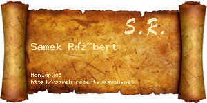 Samek Róbert névjegykártya